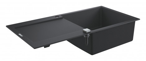 Grohe Dřezy - Kompozitní dřez K500 s automatickým odtokem, 1000x500 mm, granitová černá 31645AP0