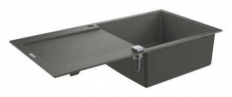 Grohe Dřezy - Kompozitní dřez K500 s automatickým odtokem, 1000x500 mm, granitová šedá 31645AT0