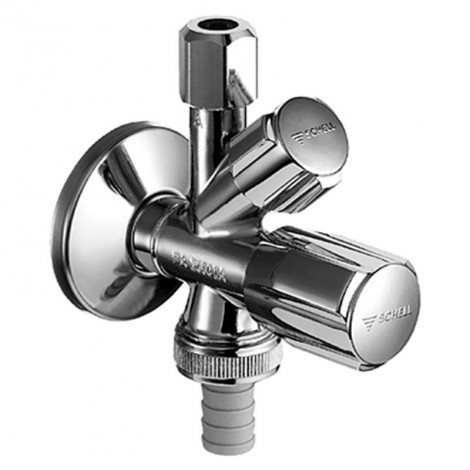 SCHELL - Kombinovaný rohový ventil Comfort 1/2” se zpětnou klapkou, chrom SCH 035510699