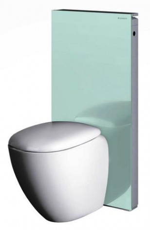 Geberit Monolith - Sanitární modul pro stojící WC, 101 cm, boční přívod vody, mátově zelená 131.003.SL.5