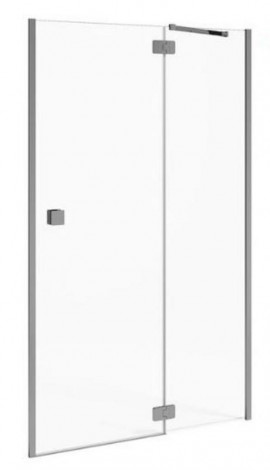 JIKA Cubito Pure - sprchové dveře jednokřídlé bezrámové s pevným segmentem 1000/1950 mm, levé, transparentní sklo H2544240026681
