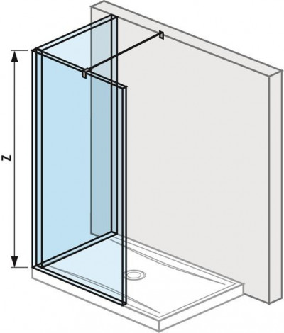 Jika Pure - Sprchová stěna Walk in L dvoudílná 1400x800 mm, Jika Perla Glass, čiré sklo H2694250026681