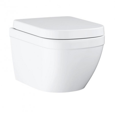 Grohe Euro Ceramic - Závěsné WC se sedátkem softclose, rimless, Triple Vortex, alpská bílá 39554000