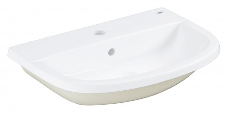 Grohe Bau Ceramic - Umyvadlo nábytkové 560x400 mm, s přepadem, otvor pro baterii, alpská bílá 39422000