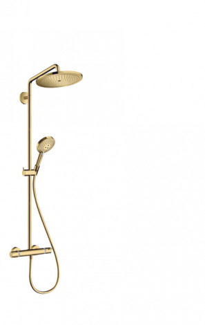 Hansgrohe Croma Select S - Sprchový set Showerpipe 280 s termostatem, leštěný vzhled zlata 26890990