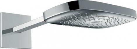 Hansgrohe Raindance Select E - Hlavová sprcha, 300 mm, 3 proudy, sprchové rameno 390 mm, bílá/chrom 26468400