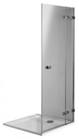 KOLO NEXT sprchové dveře otevírací 90 (87-88,8)x195 pravé 2-dílné pro boční stenu profil strieb. lesklý sklo 6/8mm číre ReflexKolo HDSF90222003R