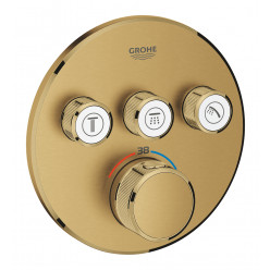 Grohe Grohtherm SmartControl - Termostatická sprchová podomítková baterie, 3 ventily, kartáčovaný Cool Sunrise 29121GN0