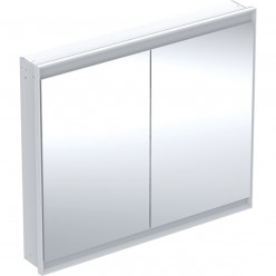 Geberit ONE - Zrcadlová skříňka s LED osvětlením, 1050x900x150 mm, 2 dvířka, vestavná, bílá 505.804.00.2