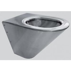 AQUA SENZOR - Závěsné WC (4,5l) nerezová ocel + šedé sedátko CMPX592G