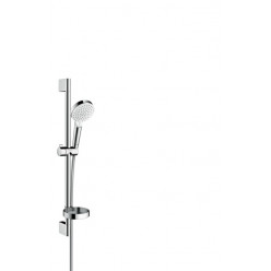 Hansgrohe Crometta - Set sprchové hlavice, 2 proudy, mýdlenky, tyče a hadice, bílá/chrom 26553400