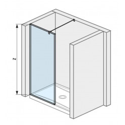 Jika Pure - Sprchová stěna 1000 mm, Jika Perla Glass, čiré sklo H2694280026681