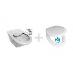 Jika Dino - Závěsné WC se sedátkem SoftClose, Rimless, Dual Flush, bílá H8603770000001