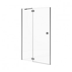JIKA Cubito Pure - sprchové dveře jednokřídlé bezrámové s pevným segmentem 800/1950mm, levé, transparentní sklo s Jika perla Glass H2544200026681