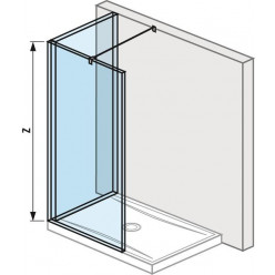 Jika Pure - Sprchová stěna Walk in L dvoudílná 1300x900 mm, Jika Perla Glass, čiré sklo H2694240026681