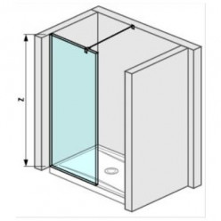 Jika Pure - Sprchová stěna 900 mm, Jika Perla Glass, čiré sklo H2694270026681