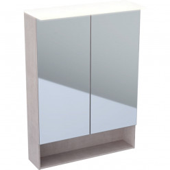 Geberit Acanto - Zrcadlová skříňka 595x830 mm s LED osvětlením, dub Mystic 500.644.00.2