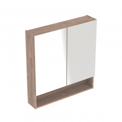 Geberit Selnova Square - Zrcadlová skříňka 850x588x175 mm, 2 dvířka, ořech hickory 501.266.00.1