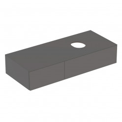 Geberit VariForm - Umyvadlová skříňka, 1200x510x235 mm, 2 zásuvky a zápachová uzávěrka, lávová 501.172.00.1