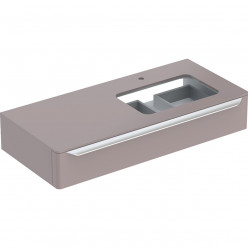 Geberit myDay - Umyvadlová skříňka, 1150x545x200 mm, 1 zásuvka s LED osvětlením, taupe 824161000