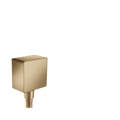 Hansgrohe Fixfit - Přípojka hadice Square se zpětným ventilem, kartáčovaný bronz 26455140