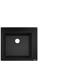 Hansgrohe Dřezy - Vestavný granitový dřez S510-F450, grafitová černá 43312170