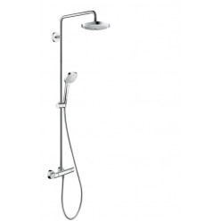 Hansgrohe Croma Select E - Sprchový set Showerpipe 180 s termostatem, 2 proudy, bílá/chrom 27256400