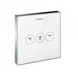 Hansgrohe Shower Select - Ventil pod omítku pro 3 spotřebiče, bílá/chrom 15736400