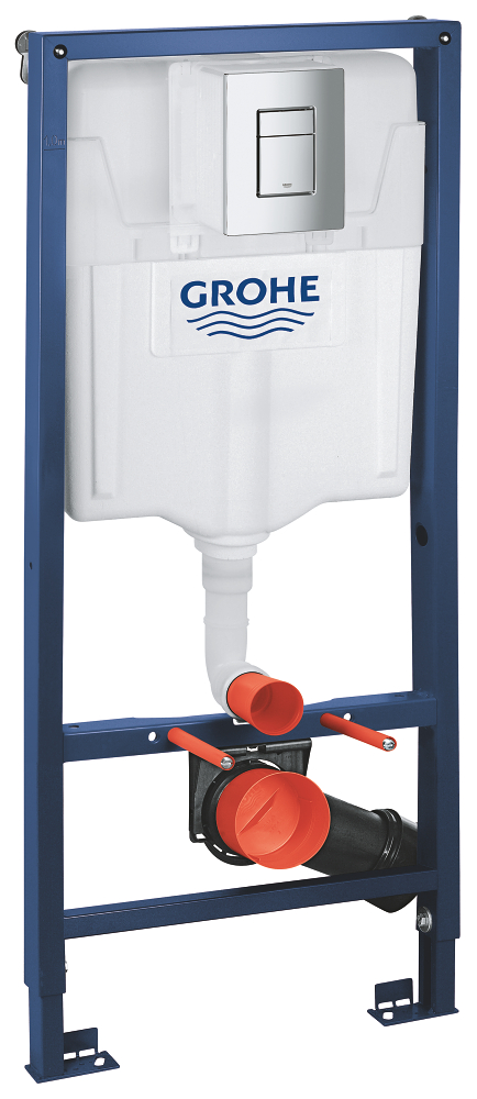 Grohe Rapid SL - Předstěnový instalační set pro závěsné WC, výška 1,13 m, ovládací tlačítko Skate Cosmpolitan, chrom 38772001