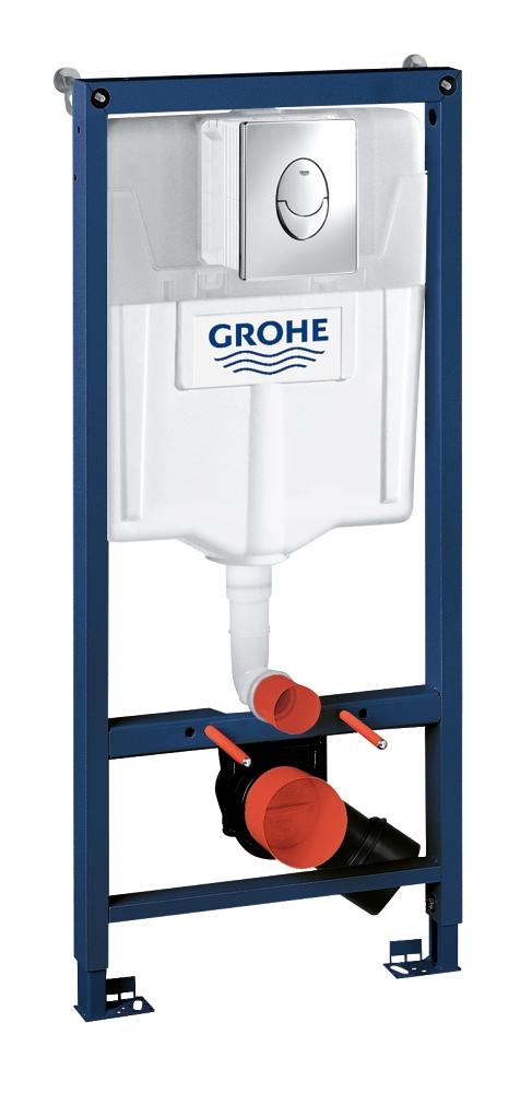 Grohe Rapid SL - Předstěnový instalační set pro závěsné WC, výška 1,13 m, ovládací tlačítko Skate Air, chrom 38721001