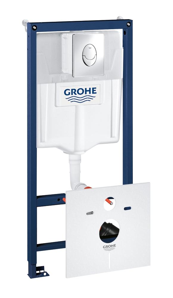 Grohe Rapid SL - Předstěnový instalační prvek pro závěsné WC, nádržka GD2, ovládací tlačítko Skate Air, chrom 38750001