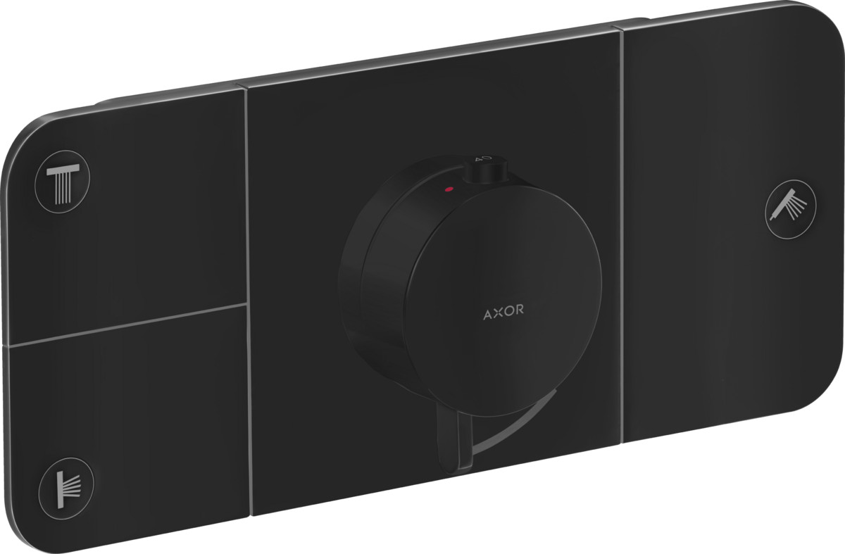 Axor One - Modul termostatu podomítkový pro 3 spotřebiče, černá matná 45713670