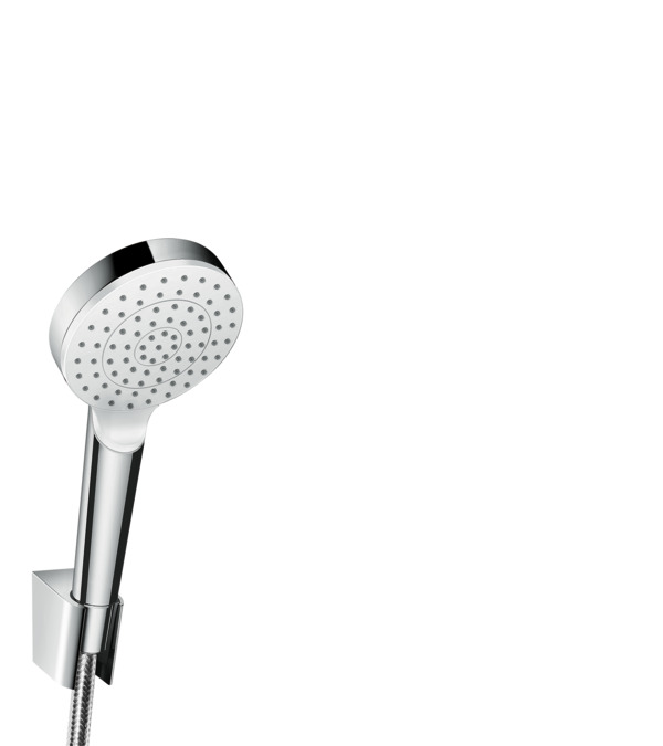 Hansgrohe Crometta - Set sprchové hlavice, držáku a hadice, EcoSmart, bílá/chrom 26569400