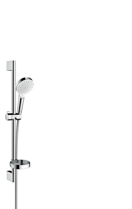 Hansgrohe Crometta - Set sprchové hlavice, 2 proudy, mýdlenky, tyče a hadice, bílá/chrom 26553400