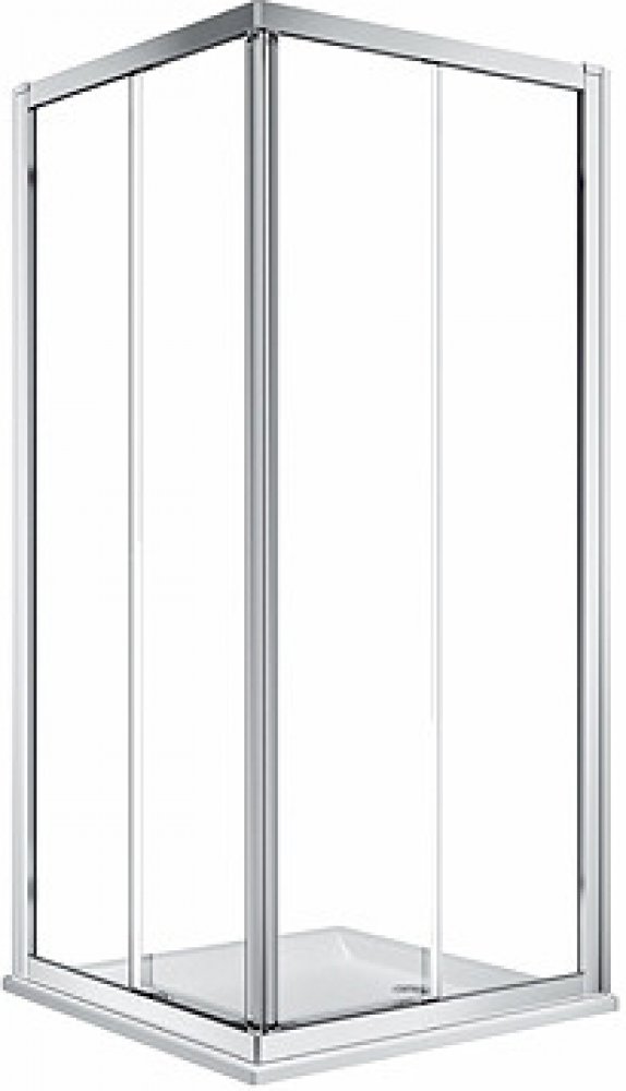 Kolo Geo - Sprchový kout čtverec 80x80 sklo Transparent, stříbrný lesklý, s Reflex úpravou 560.112.00.3