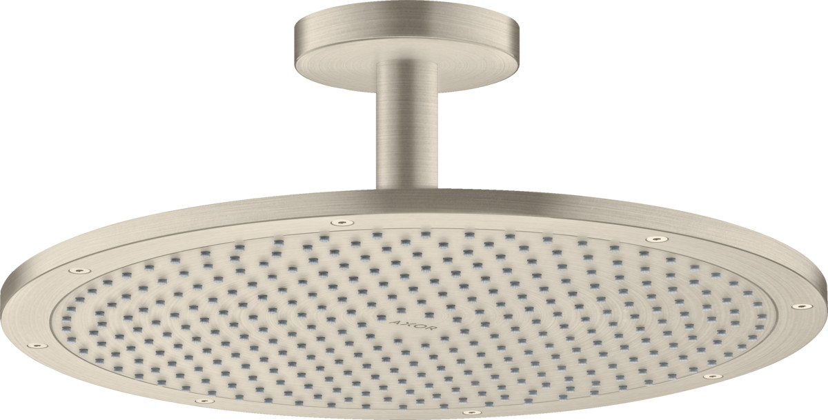 Axor ShowerSolutions - Horní sprcha 350 1jet s přívodem od stropu, kartáčovaný nikl 26035820