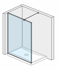 Jika Pure - Skleněná stěna boční, 1300x2000 mm, s úpravou Jika Perla Glass H2674240026681