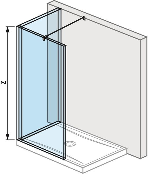 Jika Pure - Sprchová stěna Walk in L dvoudílná 1200x800 mm, Jika Perla Glass, čiré sklo H2694210026681