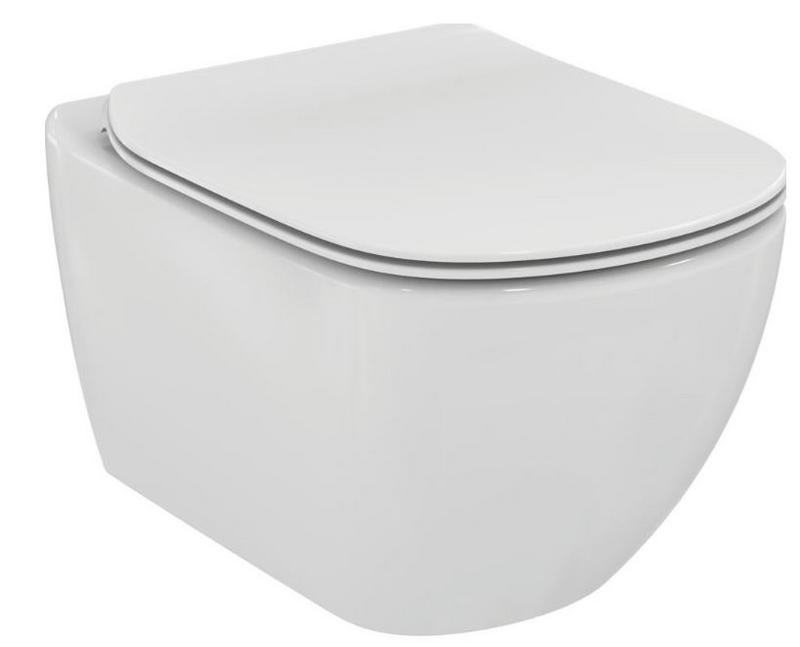 Ideal Standard Tesi- SET: Závěsné WC, 36x54cm, AQUABLADE® + sedátko, ultra ploché, Soft-Close T354601