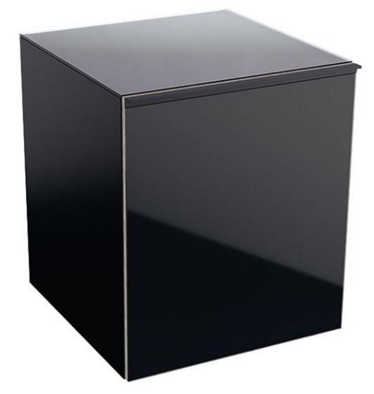 Geberit Acanto - Boční skříňka 450x520 mm se zásuvkou, černá 500.618.16.1