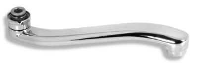 Novaservis - Výtokové ramínko prohnuté 25 cm bílá-chrom RAM1070,1