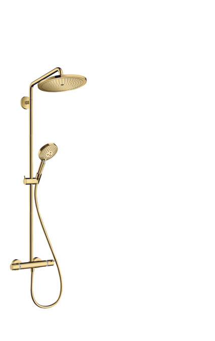 Hansgrohe Croma Select S - Sprchový set Showerpipe 280 s termostatem, leštěný vzhled zlata 26890990