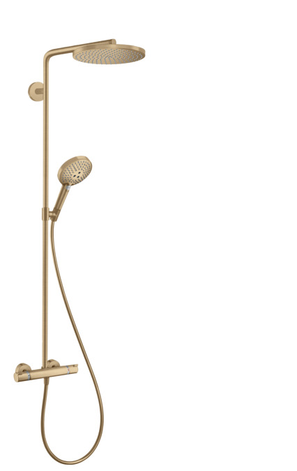 Hansgrohe Raindance Select S - Sprchový set Showerpipe s termostatem, 3 proudy, kartáčovaný bronz 27633140